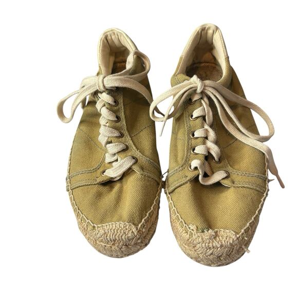 Soludos Women's Tennis Platform Espadrille Lace Up Sneakers Size 8 - Picture 1 of 9